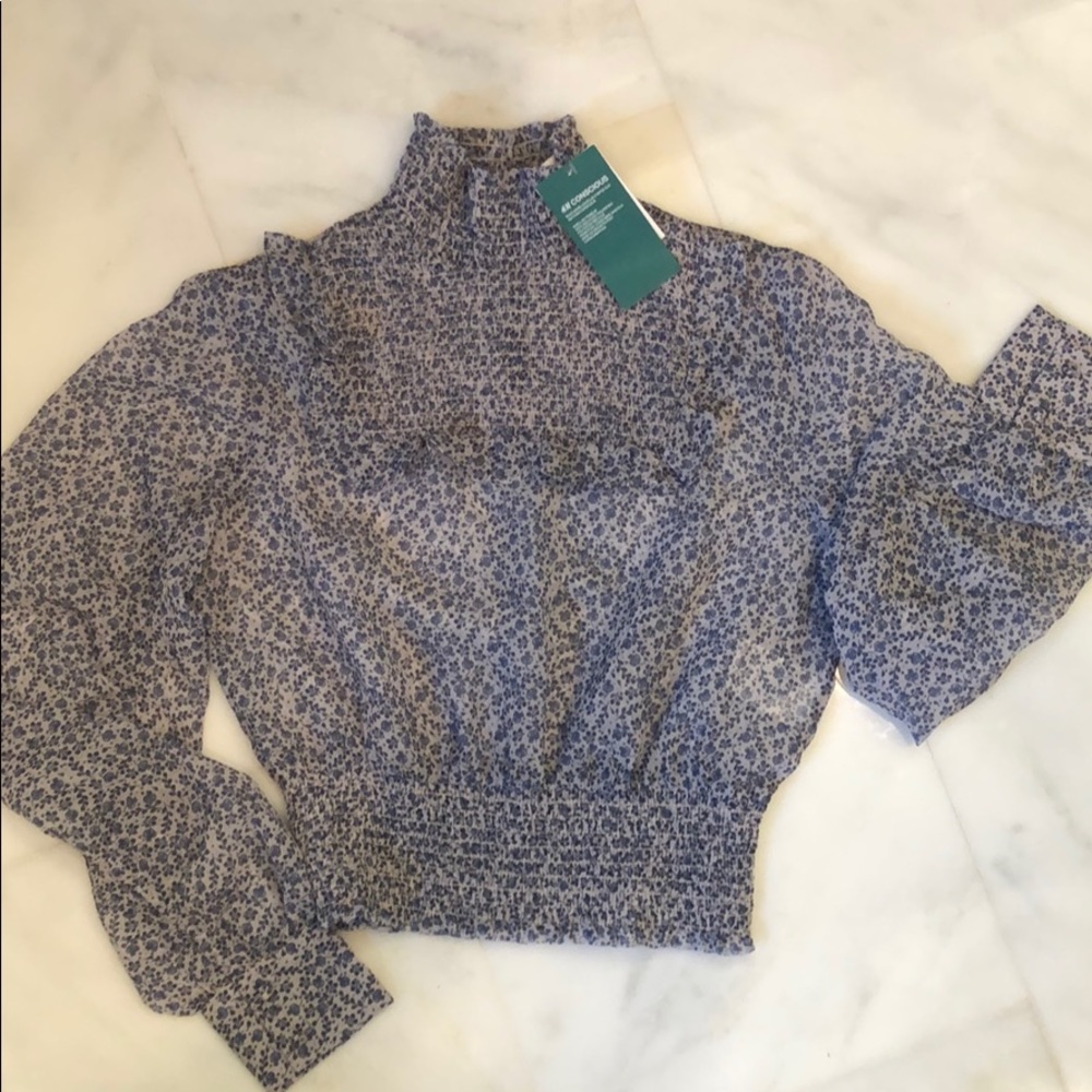 H&M Floral Chiffon Blouse
